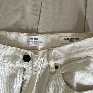 COTTON ON white straight leg pants